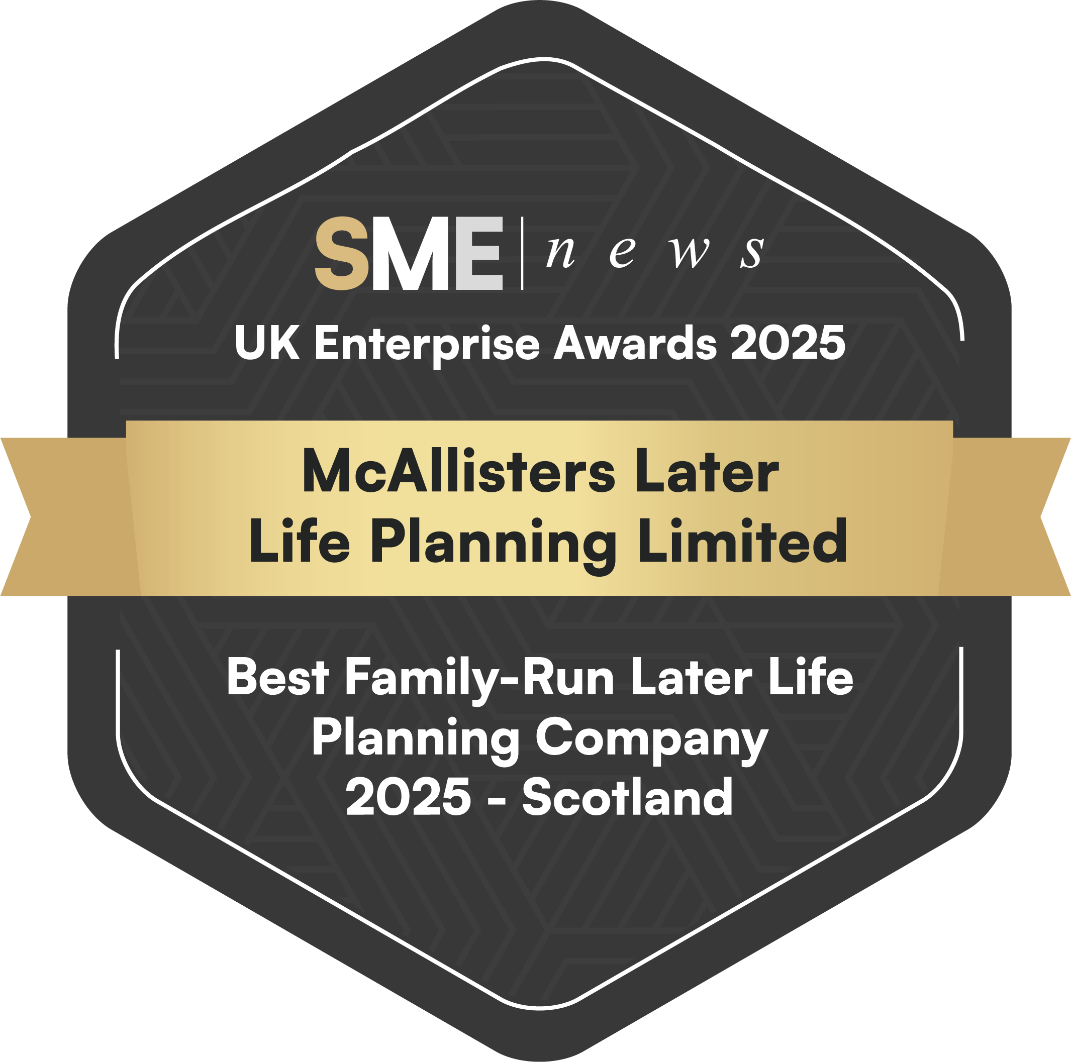 Mar25213_McAllisters Later Life Planning Limited_UK Enterprise Awards 2025_Winners Badge